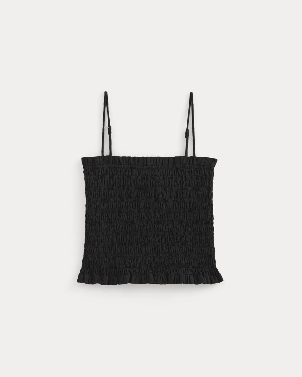 Gauze Smocked Cami in Black — alternate view