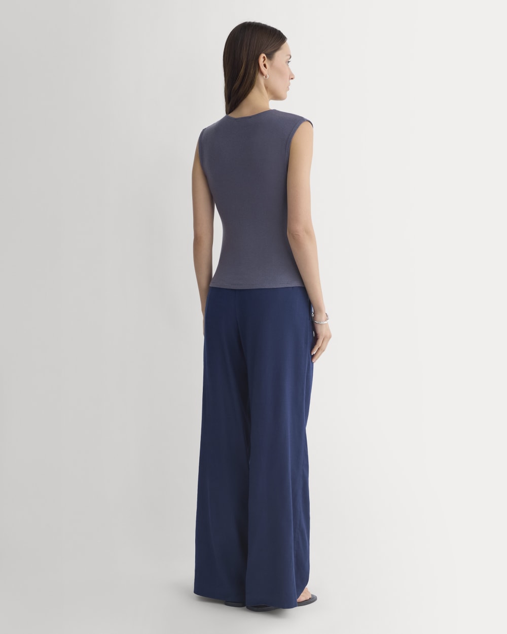 Asymmetrical Top in Butterluxe in Graystone — detail view