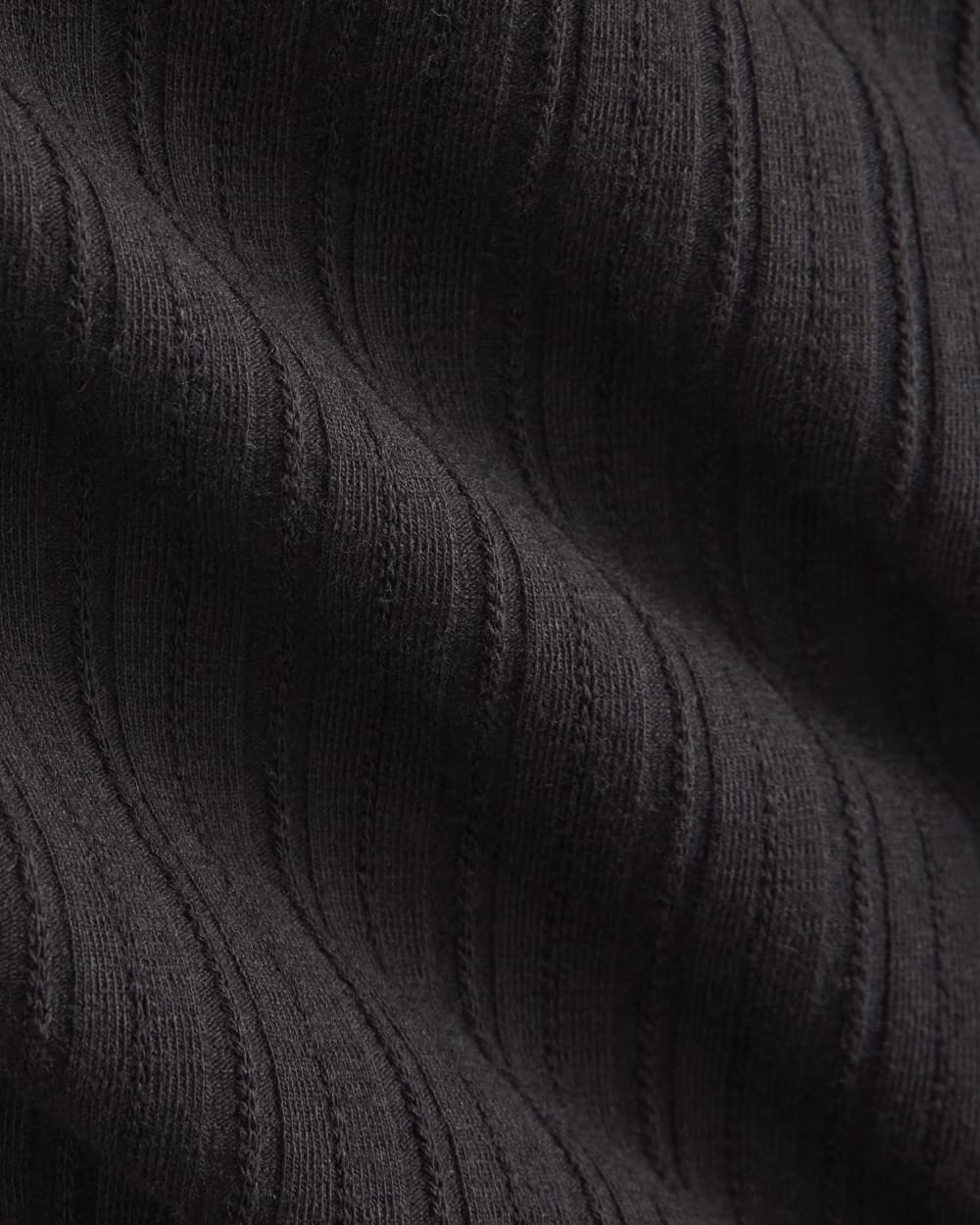 Racerback Tank in Pointelle in Black — detail view