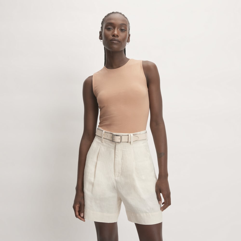 The Supima® Form Tank in Blush Pink — front view