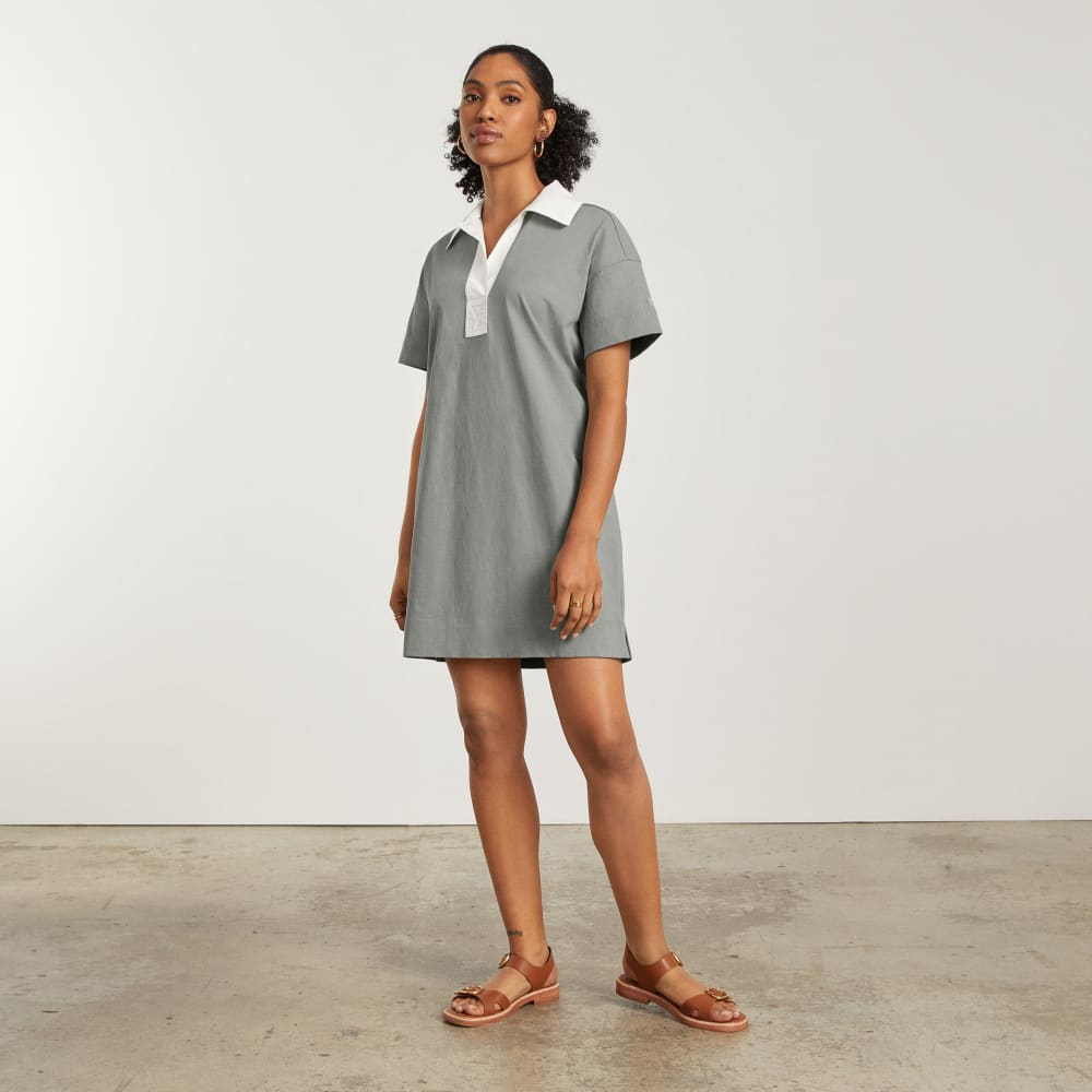 The Organic Cotton Polo Dress in Clay — alternate view