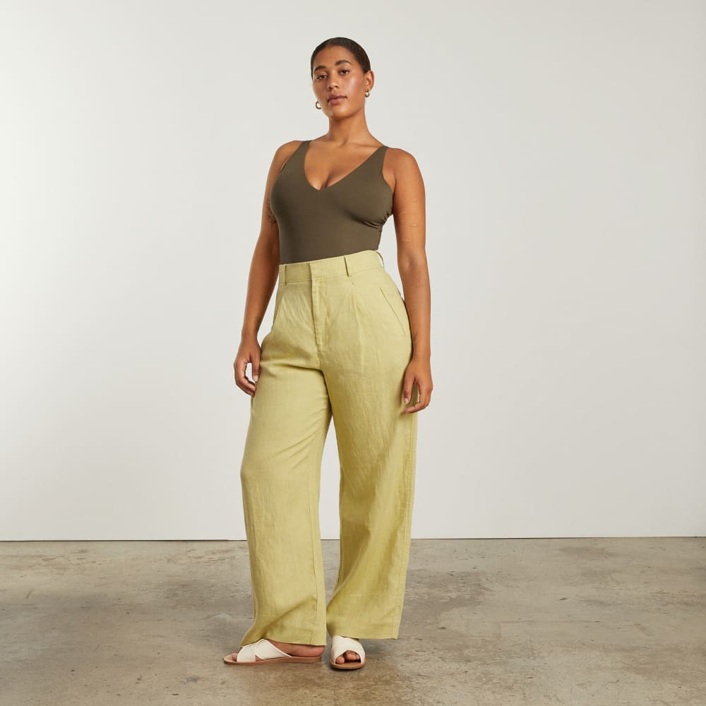 The V-Neck One-Piece in Beech — detail view