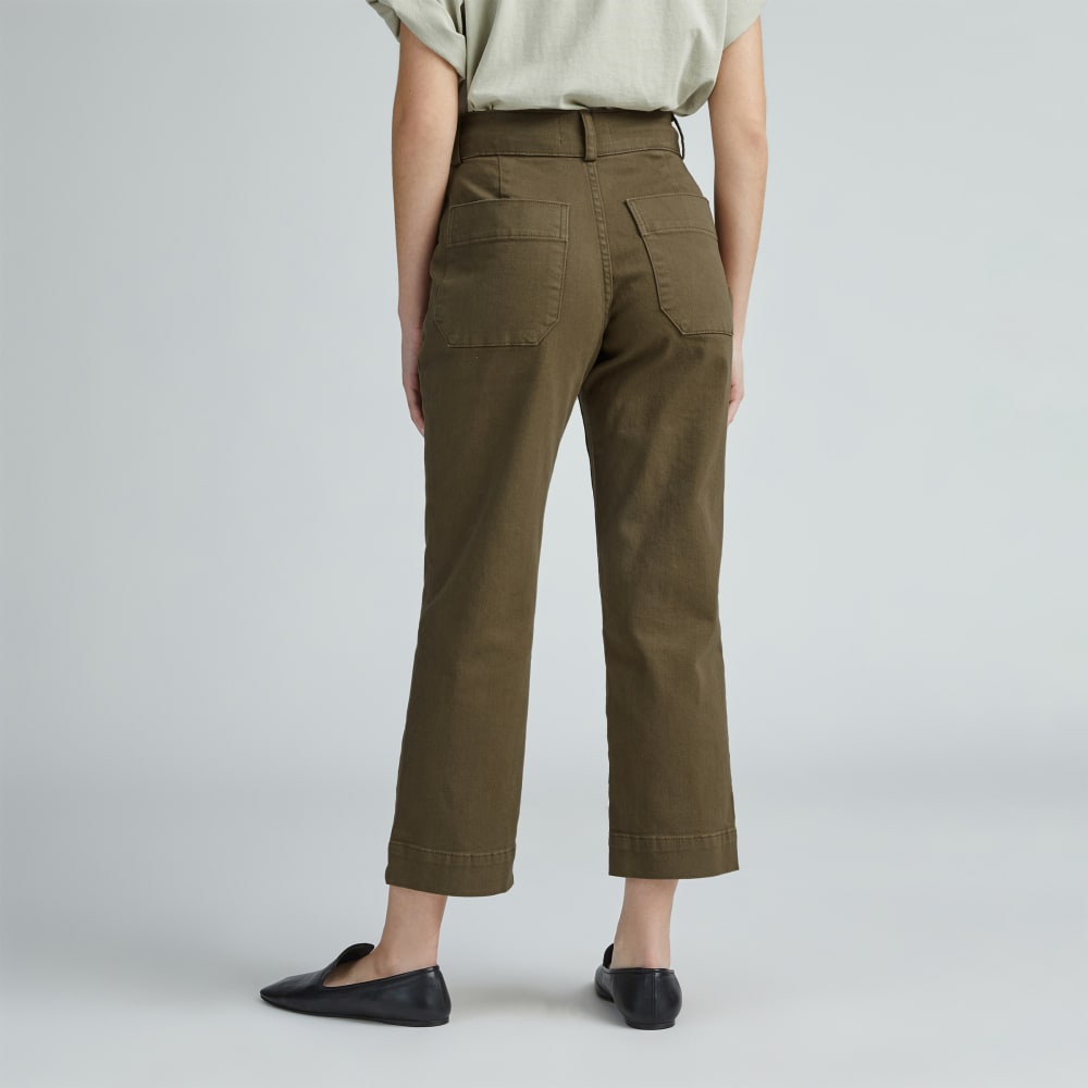 The Organic Straight-Leg Pant in Beech — detail view