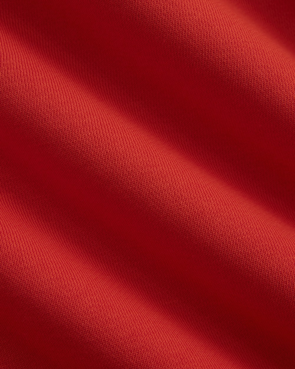 Luxe Fleece Sweatshirt in Fiery Red — detail view