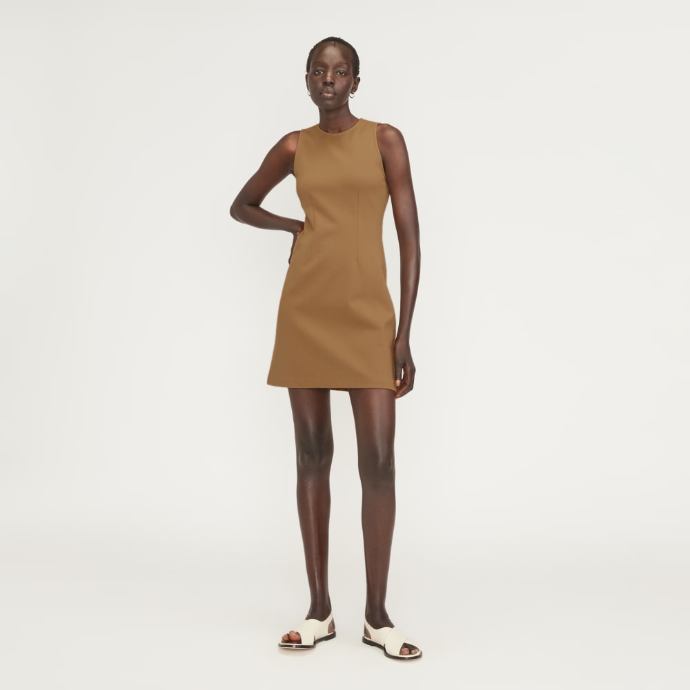 The Dream '90s Shift Dress in Toasted Coconut — front view