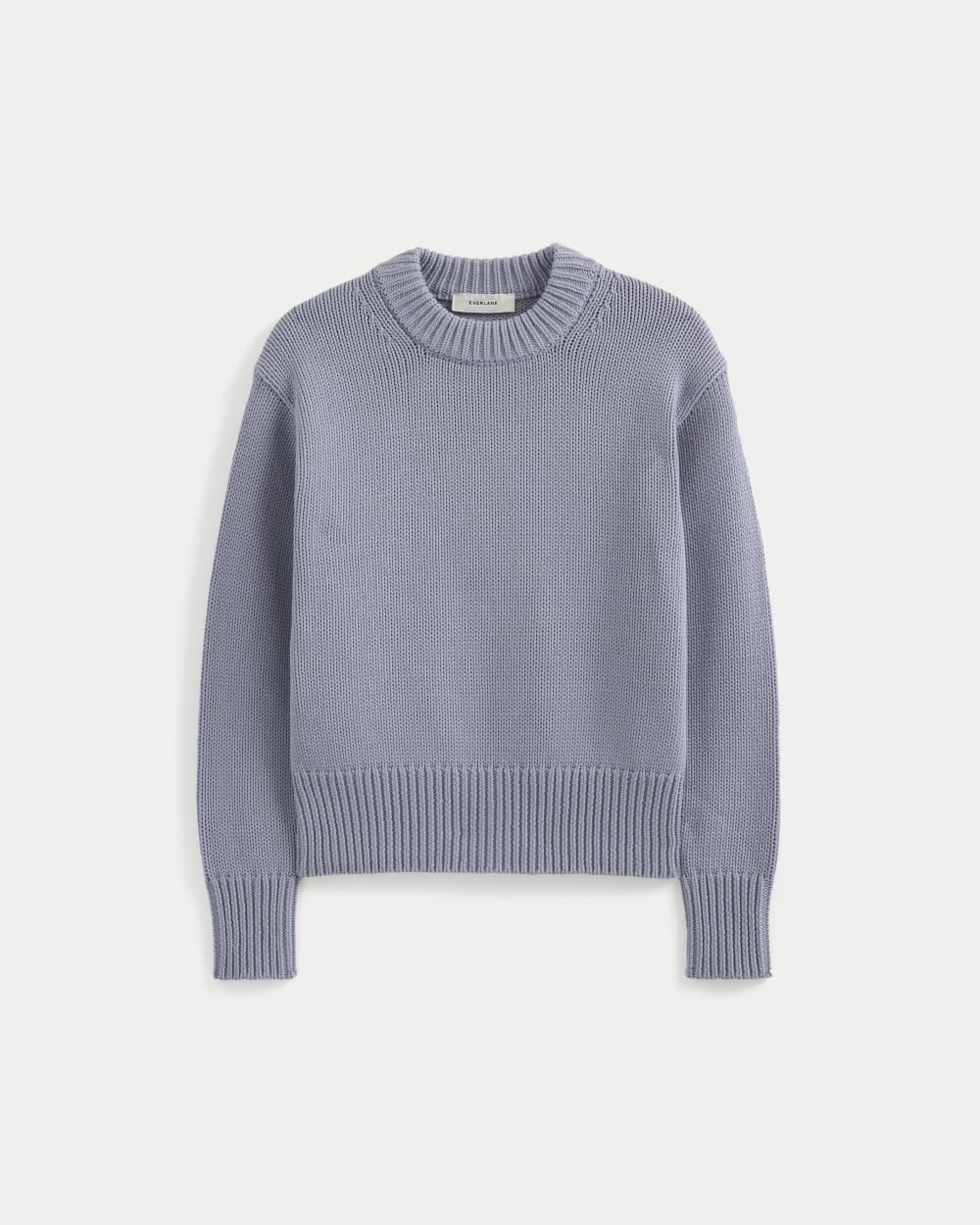 Oversized Cocoon Crew in Elevated Cotton in Aleutian — alternate view