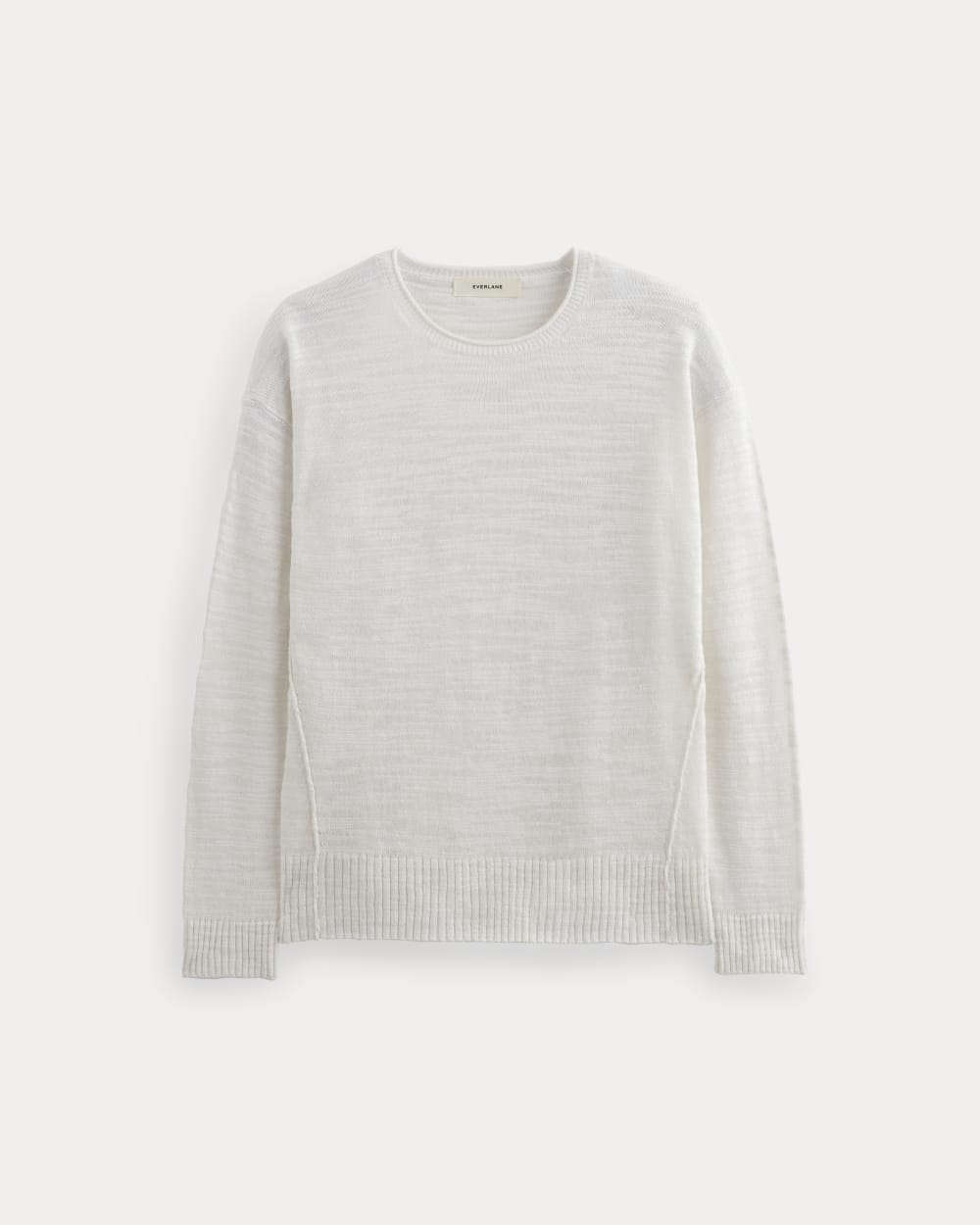 The Slouch Sweater in Cotton Linen in White — alternate view