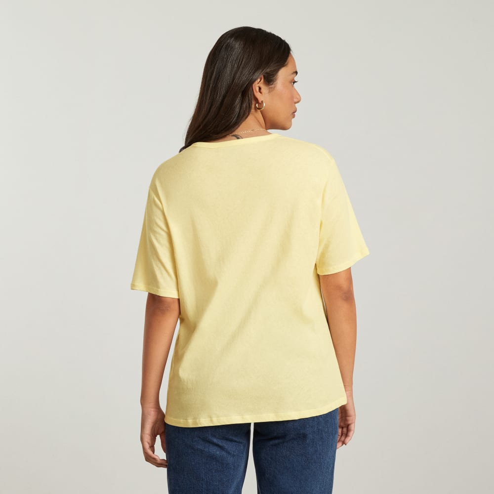 The Air Tee in Pastel Yellow — detail view