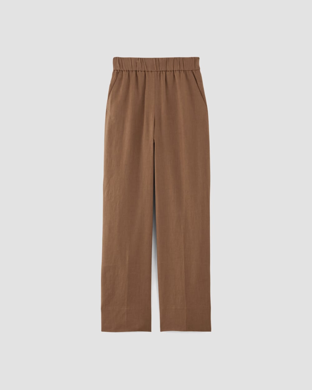 The Linen Easy Pant in Carob Brown — alternate view
