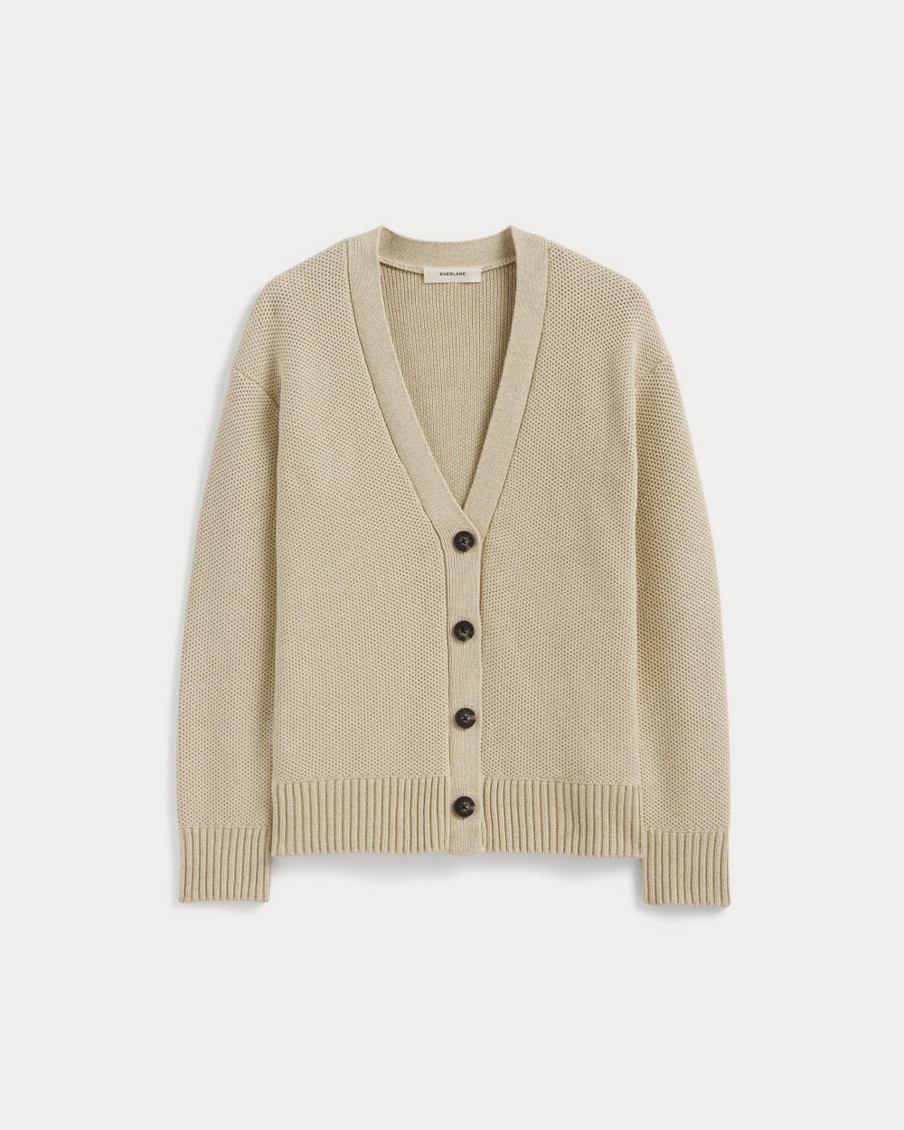 The Cotton Honeycomb Cardigan in Mojave Desert / Natural — alternate view