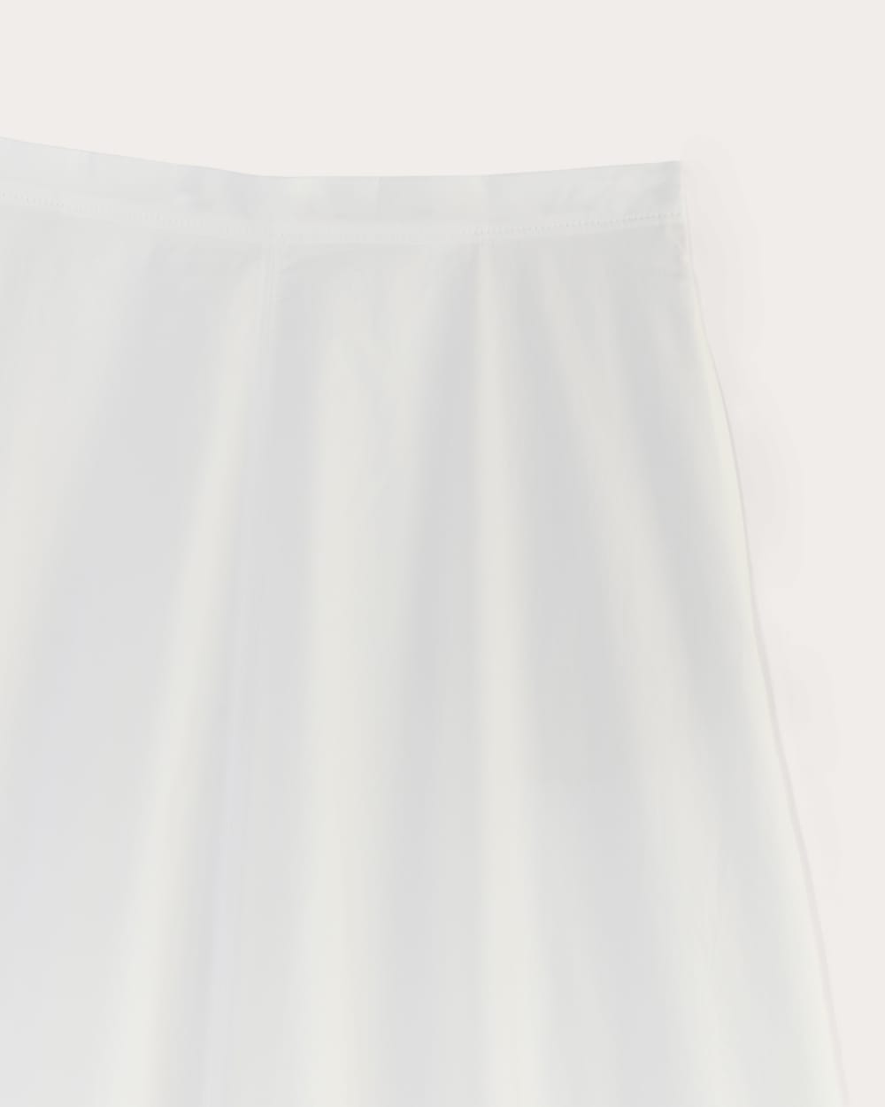 The Midi Skirt in Ultrasoft Cotton in White — detail view
