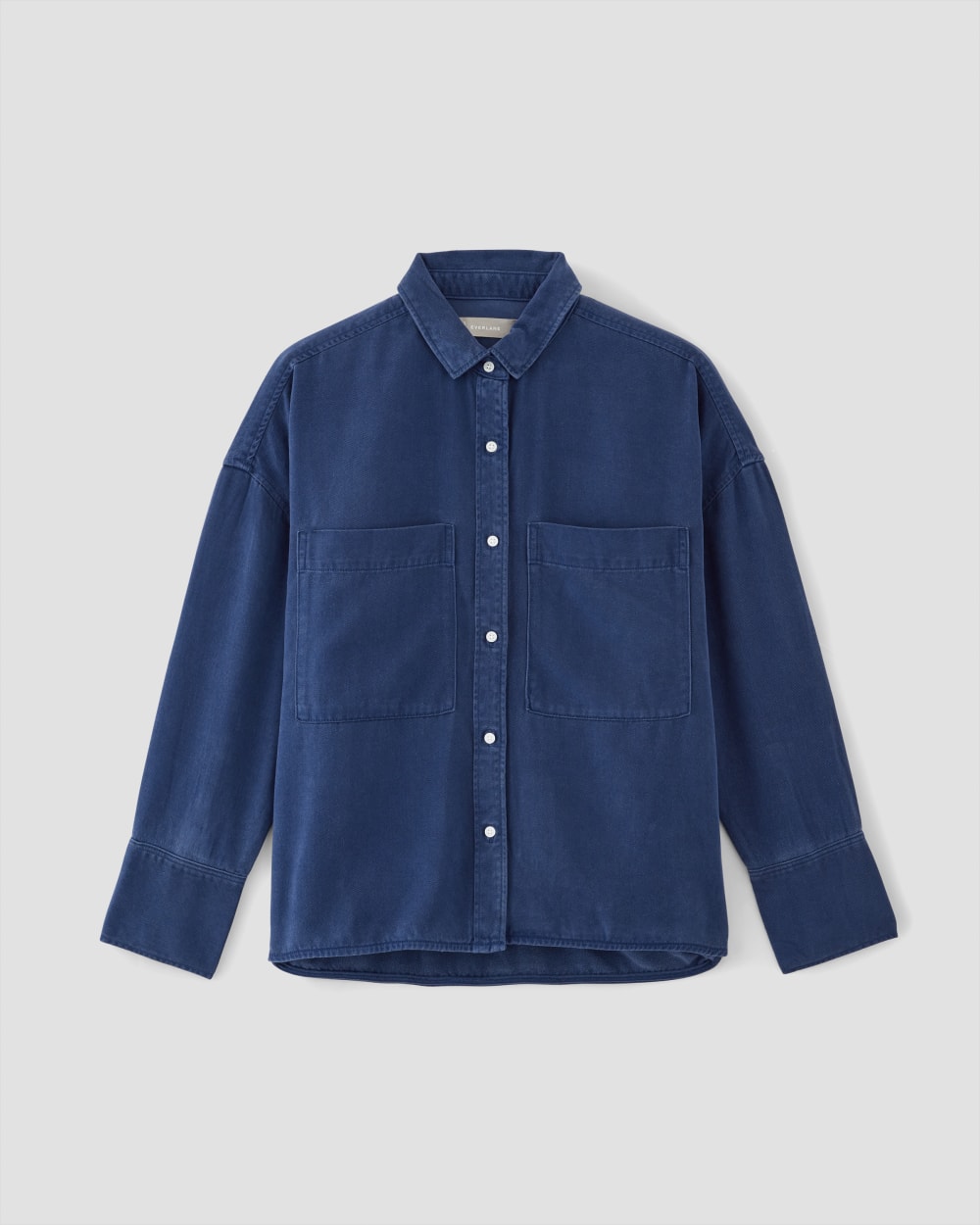 The Boxy Overshirt in Buttersoft in Bellwether Blue — alternate view