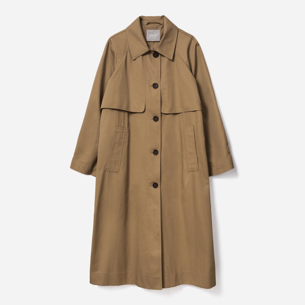 The Long Mac Coat in Toasted Coconut — alternate view