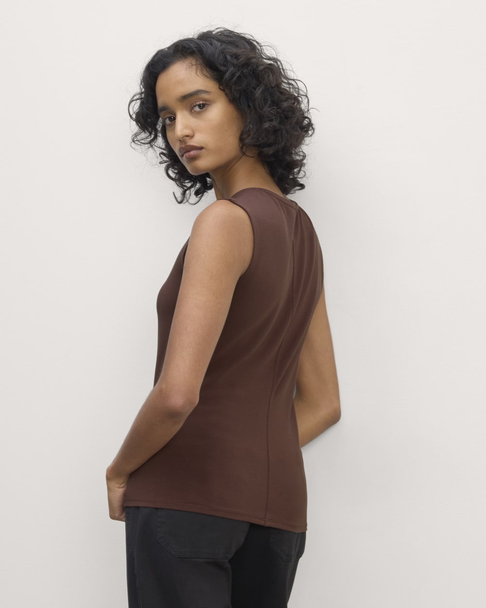 The Form Tank in Dark Mahogany — detail view