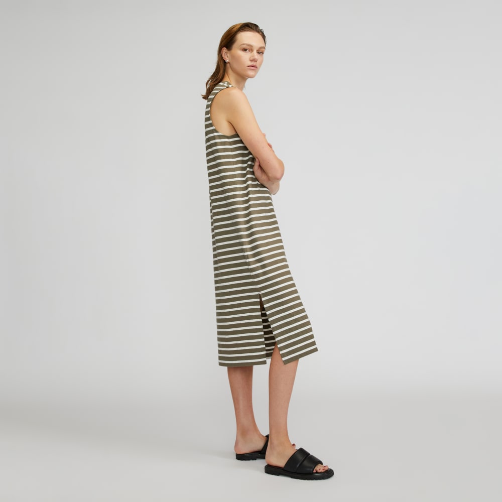 The Weekend Tank Dress in Kalamata / Canvas Tan — detail view