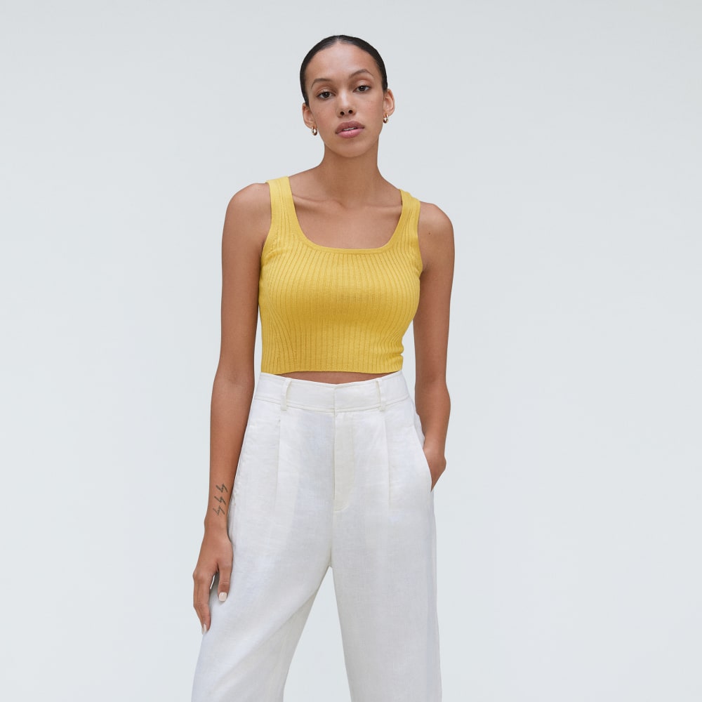 The Cotton-Merino Cami in Dandelion — alternate view