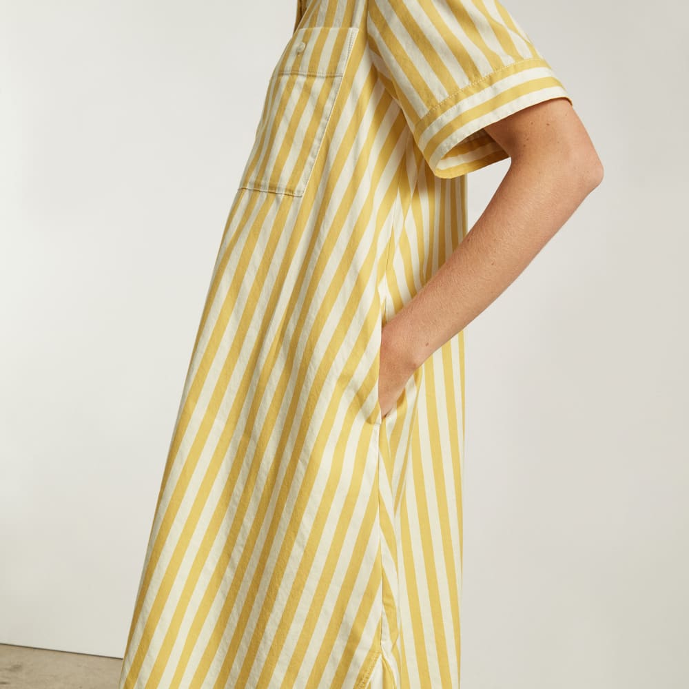 The Daytripper Dress in Cream Gold / Canvas — detail view