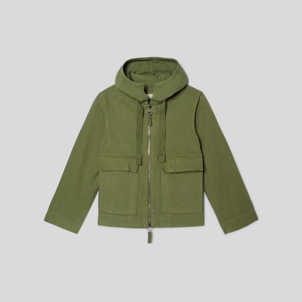 The Canvas Organic Cotton Anorak in Forest Green — alternate view