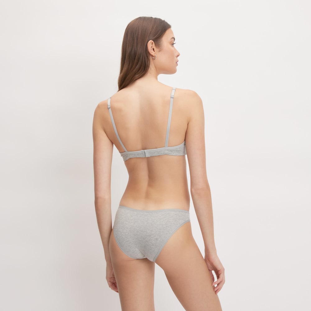 The Cotton Bikini in Heathered Grey — detail view