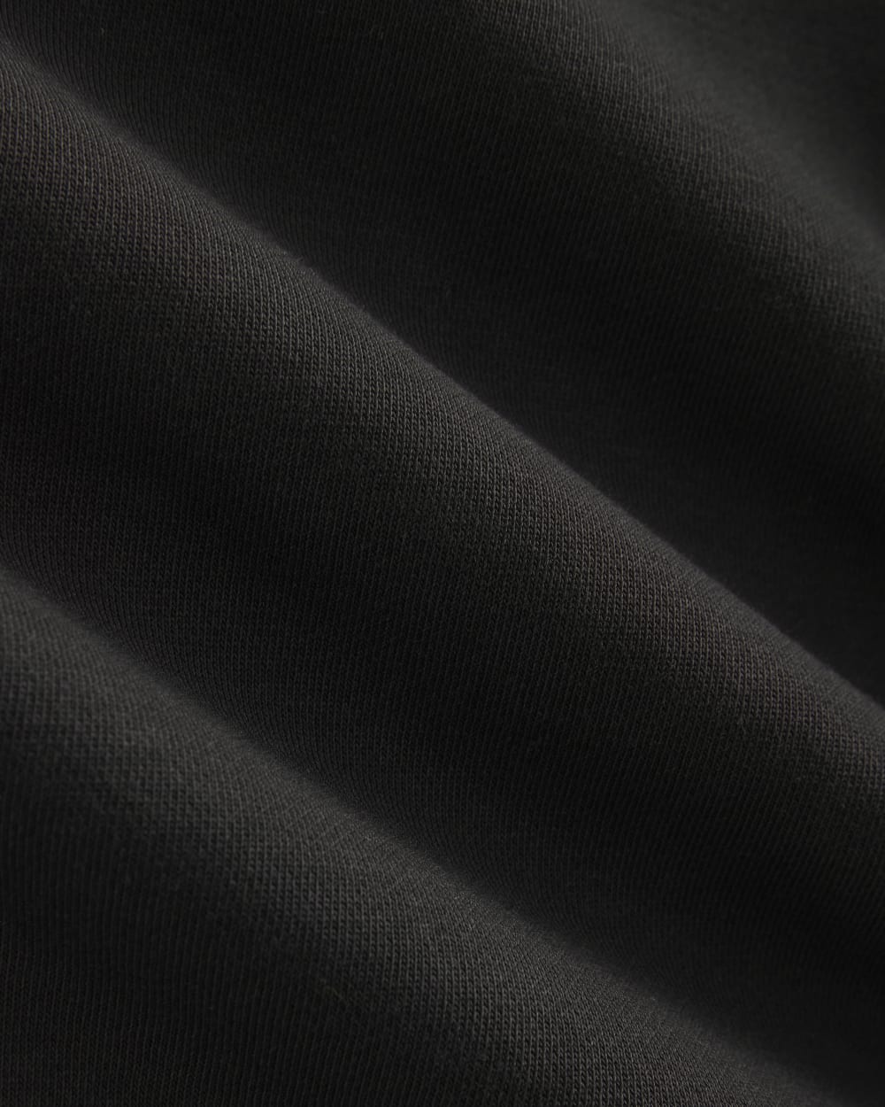 Luxe Fleece Wide-Leg Sweatpant in Black — detail view