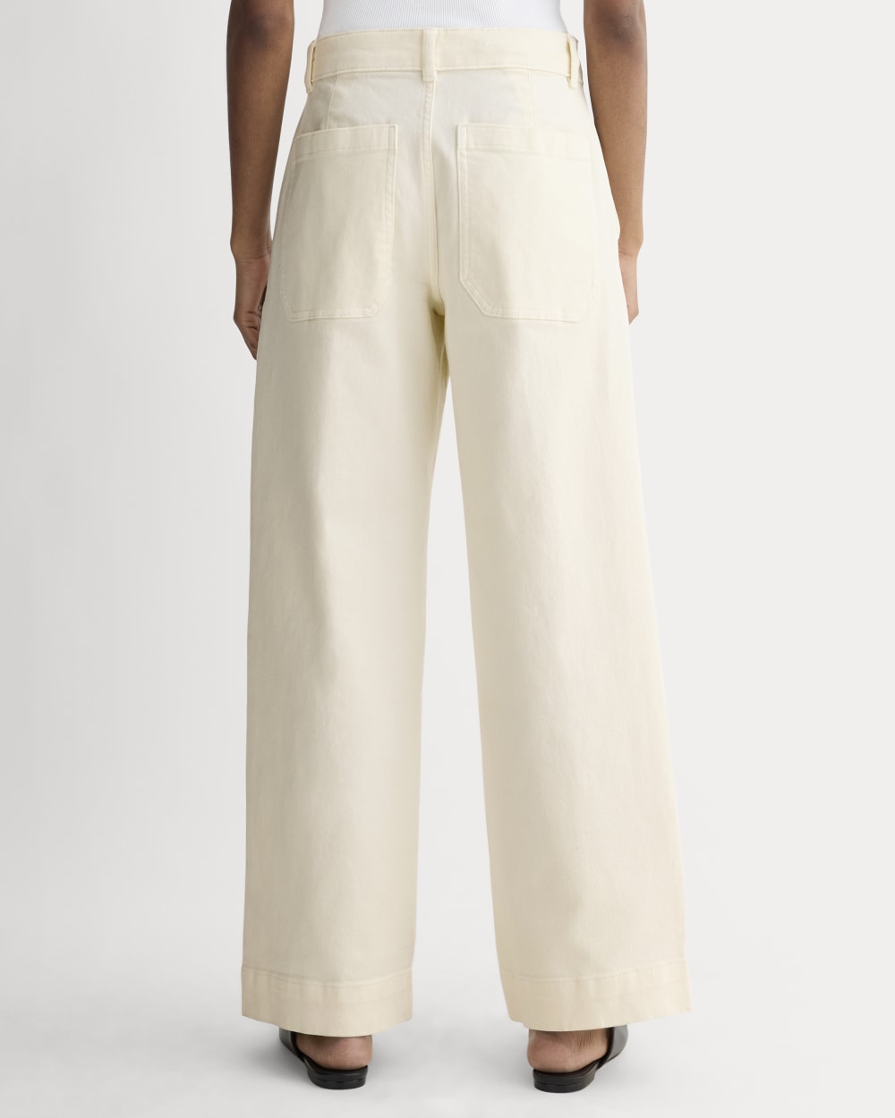 The Utility Wide-Leg Pant in Bone — detail view
