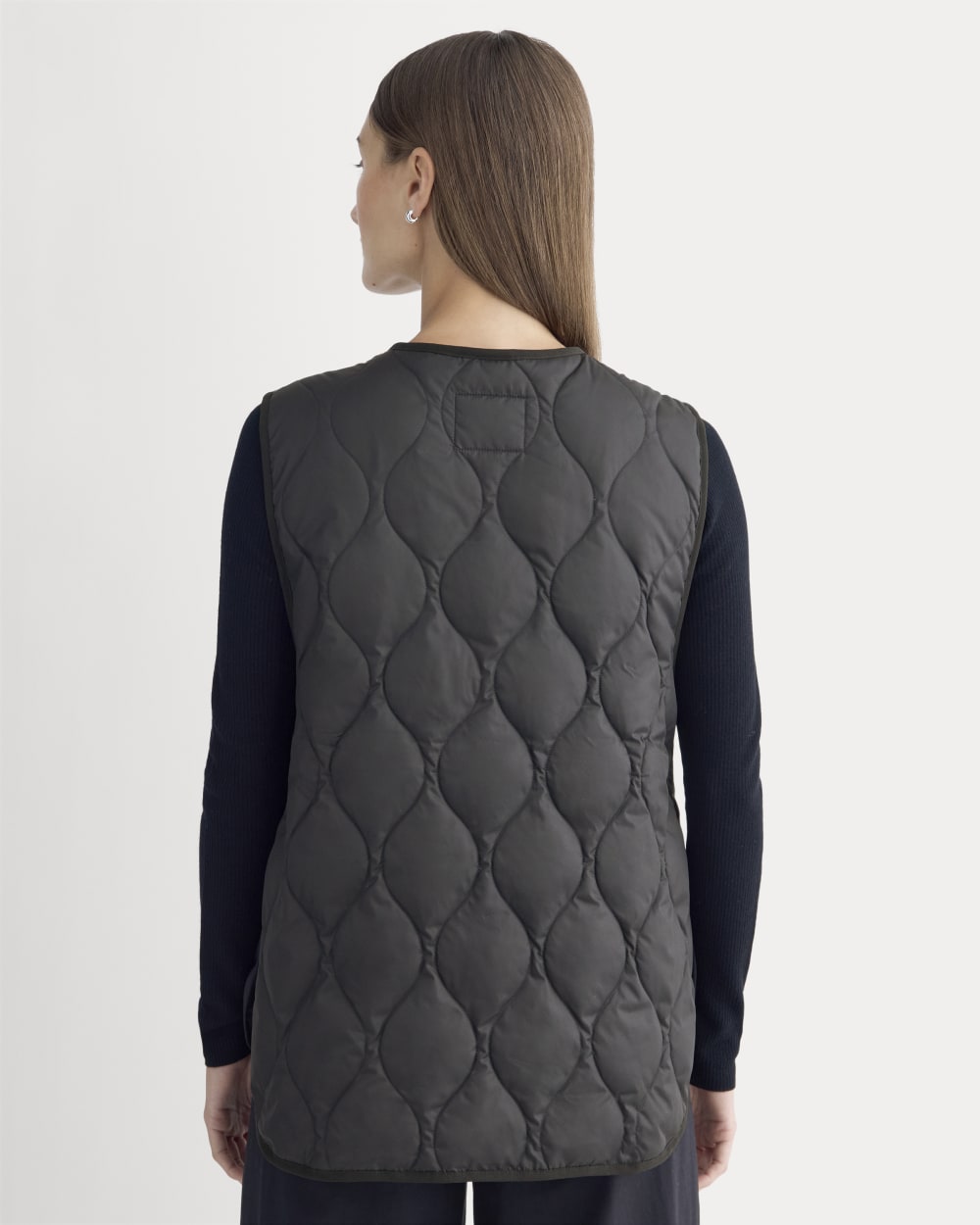 ReNew Quilted Vest in Black — detail view