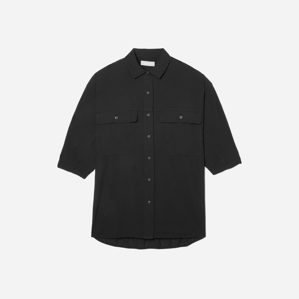 The Cotton Tourist Shirt in Black — front view