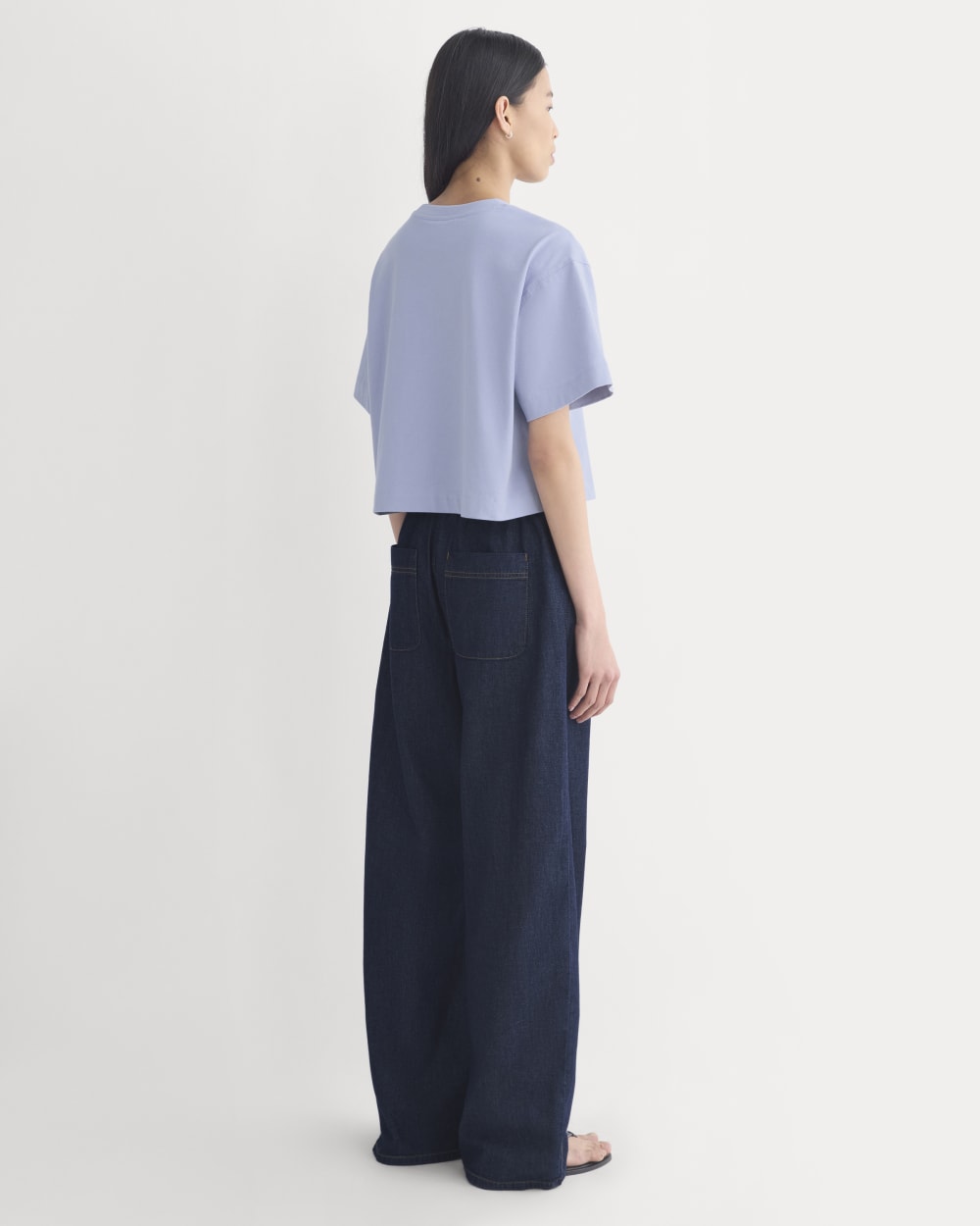 Forever Jersey Cropped Tee in Aleutian — detail view