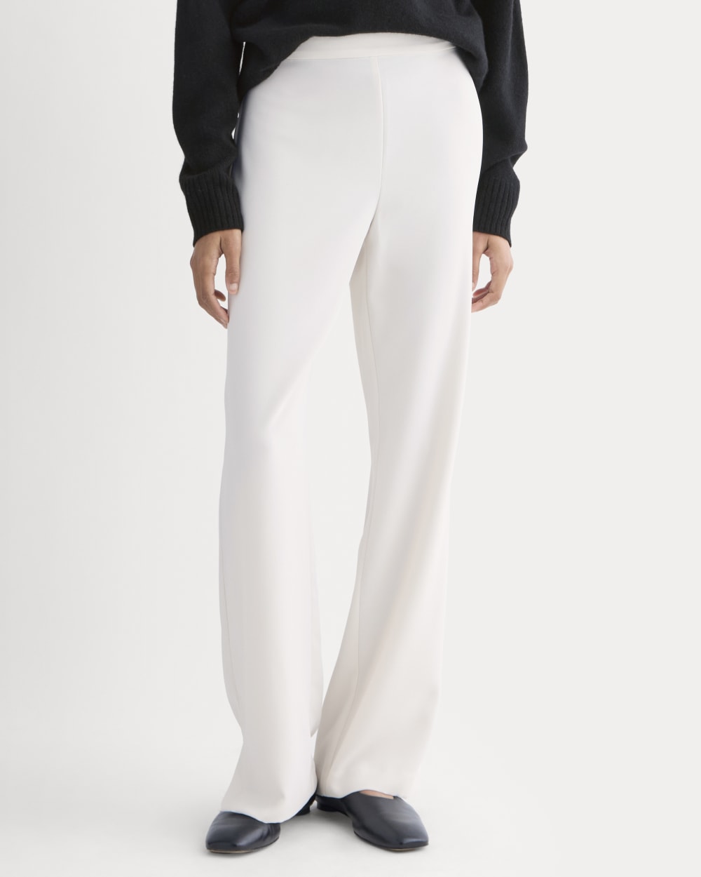 Drapey Crepe Pant in Birch — detail view