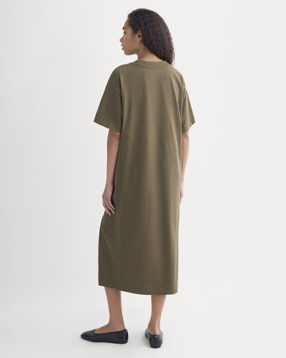 Weekend Tee Midi Dress in Beech — detail view