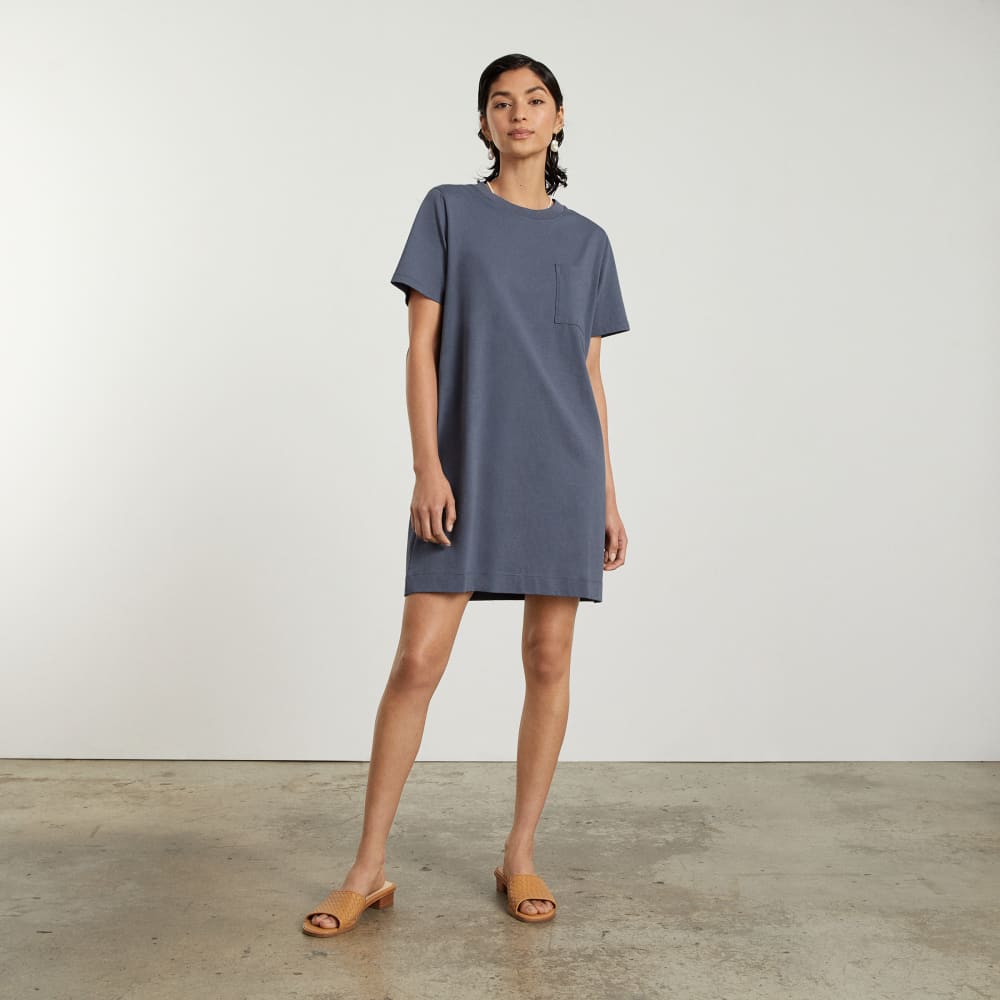 The Organic Cotton Weekend Tee Dress in Atlantic — alternate view