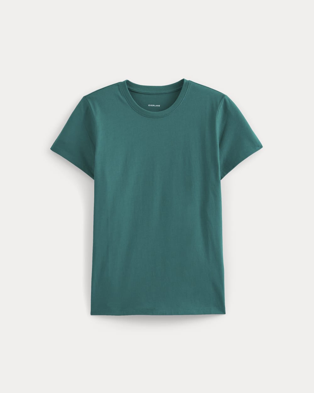 The Slim Crew in Essential Cotton in Everglade — alternate view