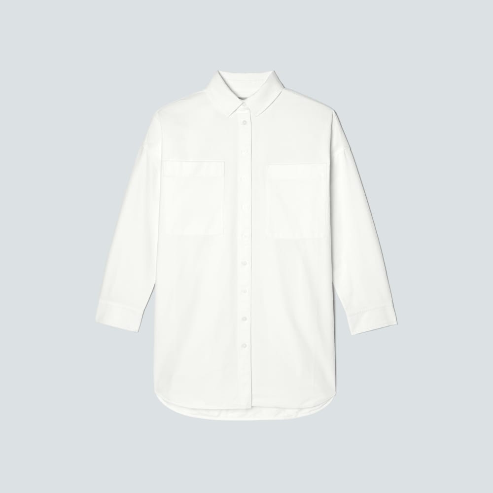 The Way Long Oxford Shirt in White — alternate view