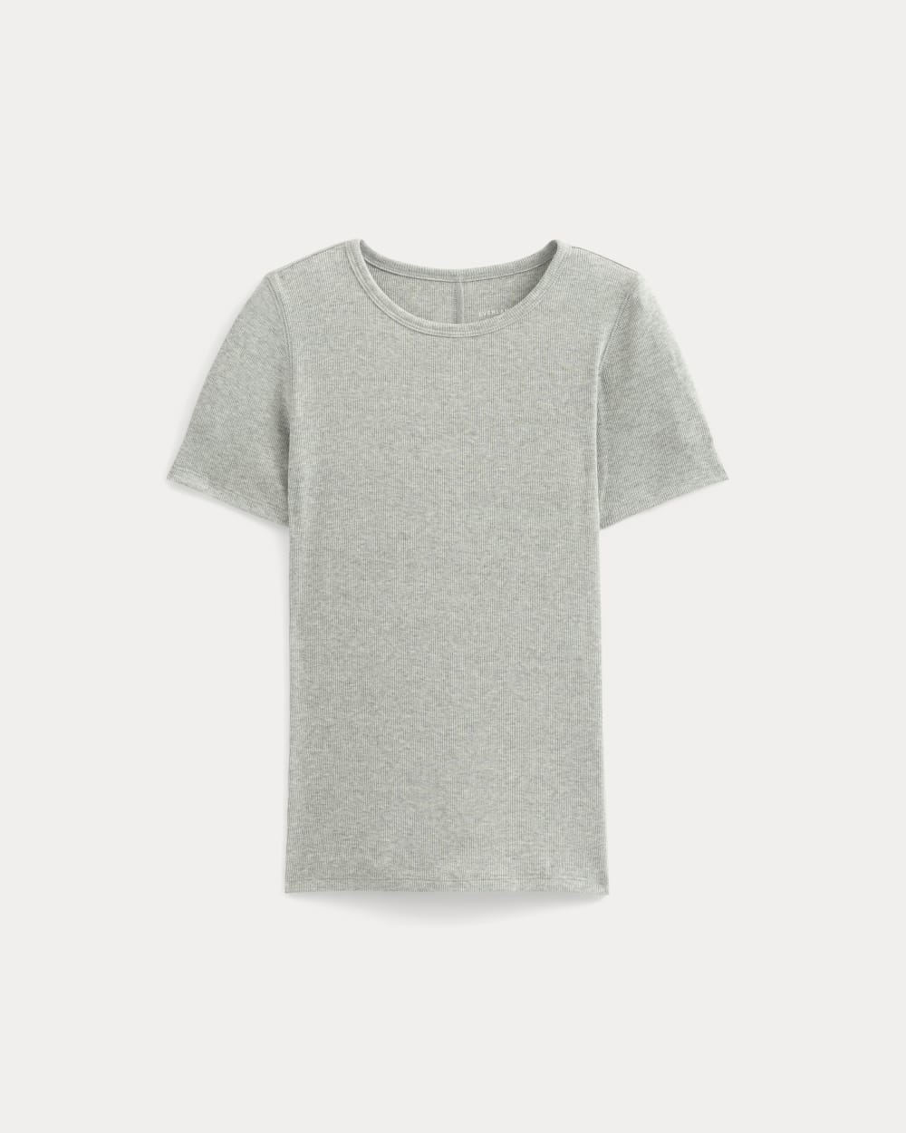 The Luxe Rib Crew in Classic Heather Grey — alternate view