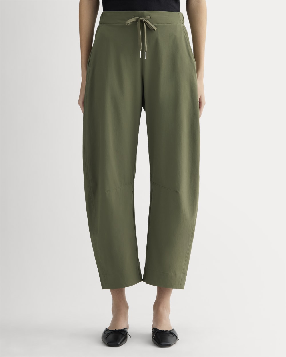 The Anywhere Barrel Pant in Kalamata — detail view