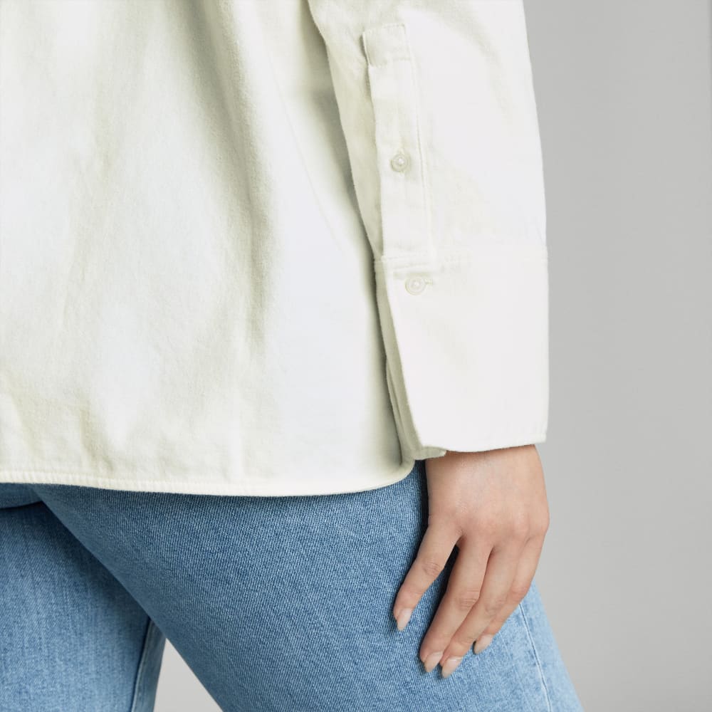 The Boxy Flannel in Canvas — detail view