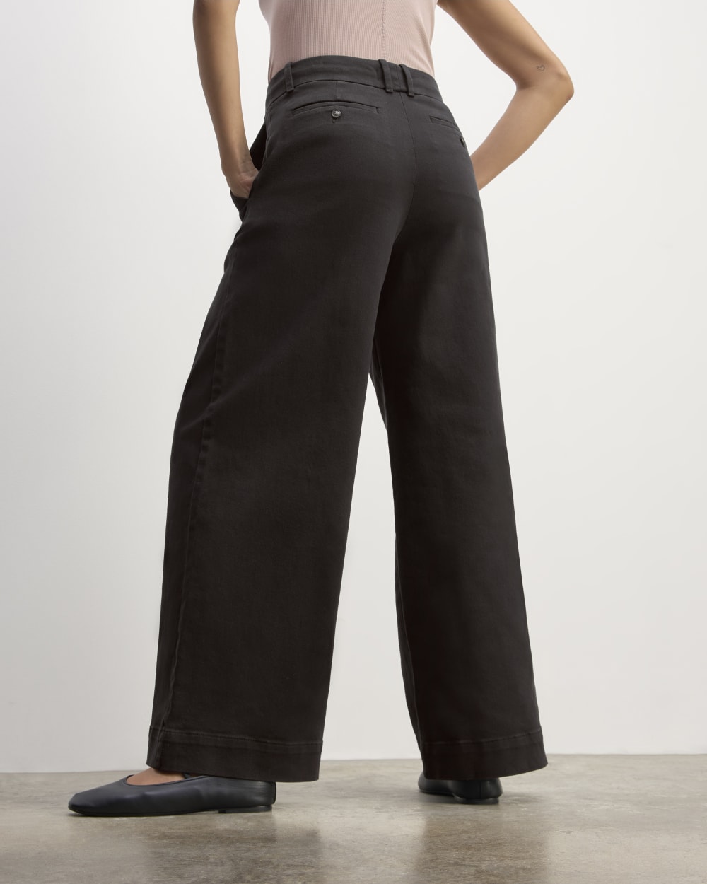 The Phoebe Trouser in Black — detail view