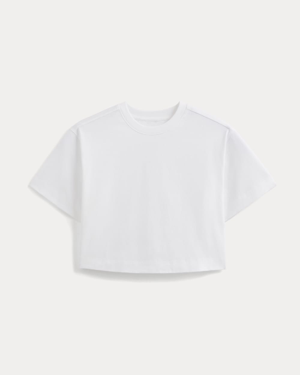 Forever Jersey Cropped Tee in White — alternate view