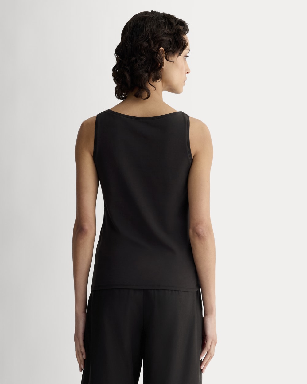 The Form Boatneck Tank in Black — detail view