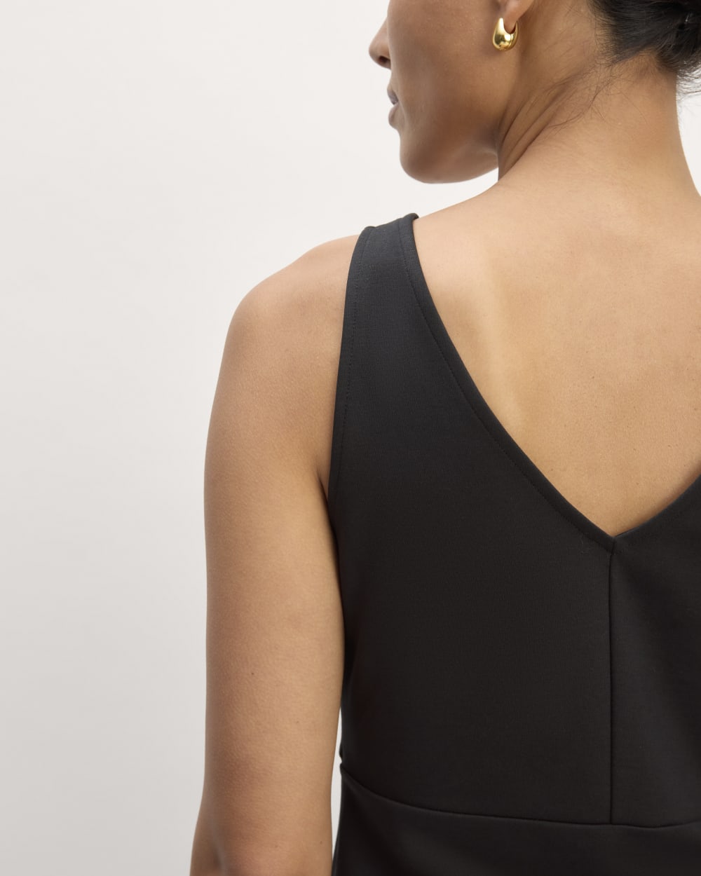The Dream V-Neck Top in Black — detail view
