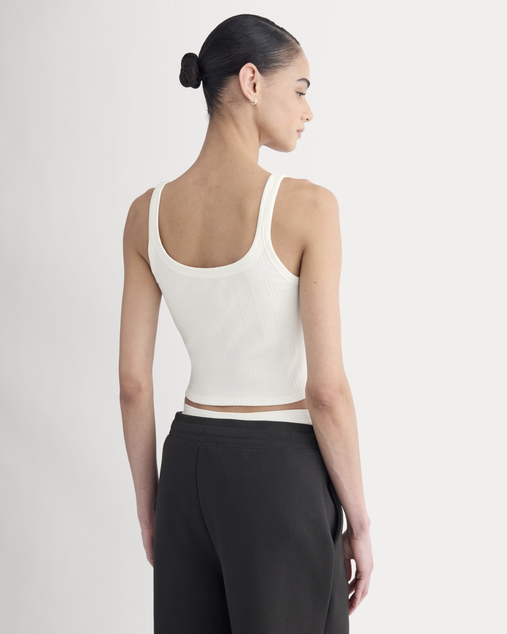 Lounge Rib Tank in Bone — detail view