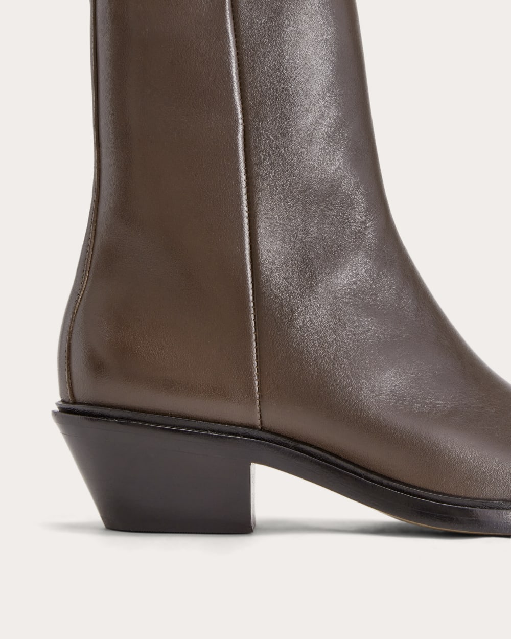 The Havana Boot in Deep Brown — detail view