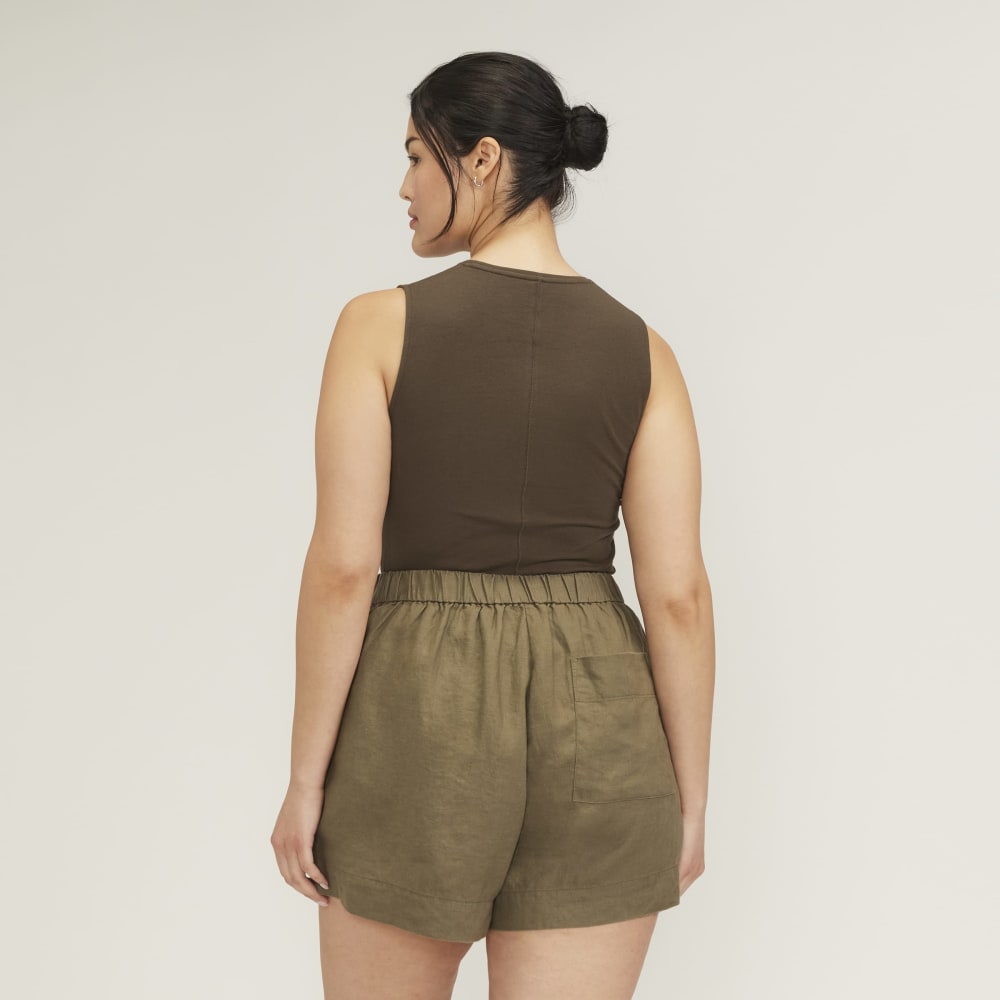 The Supima® Form Tank in Cocoa — detail view