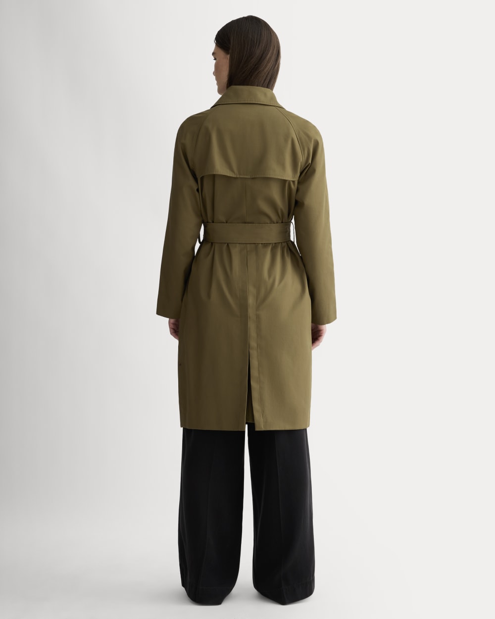 The Modern Trench Coat in Beech — detail view