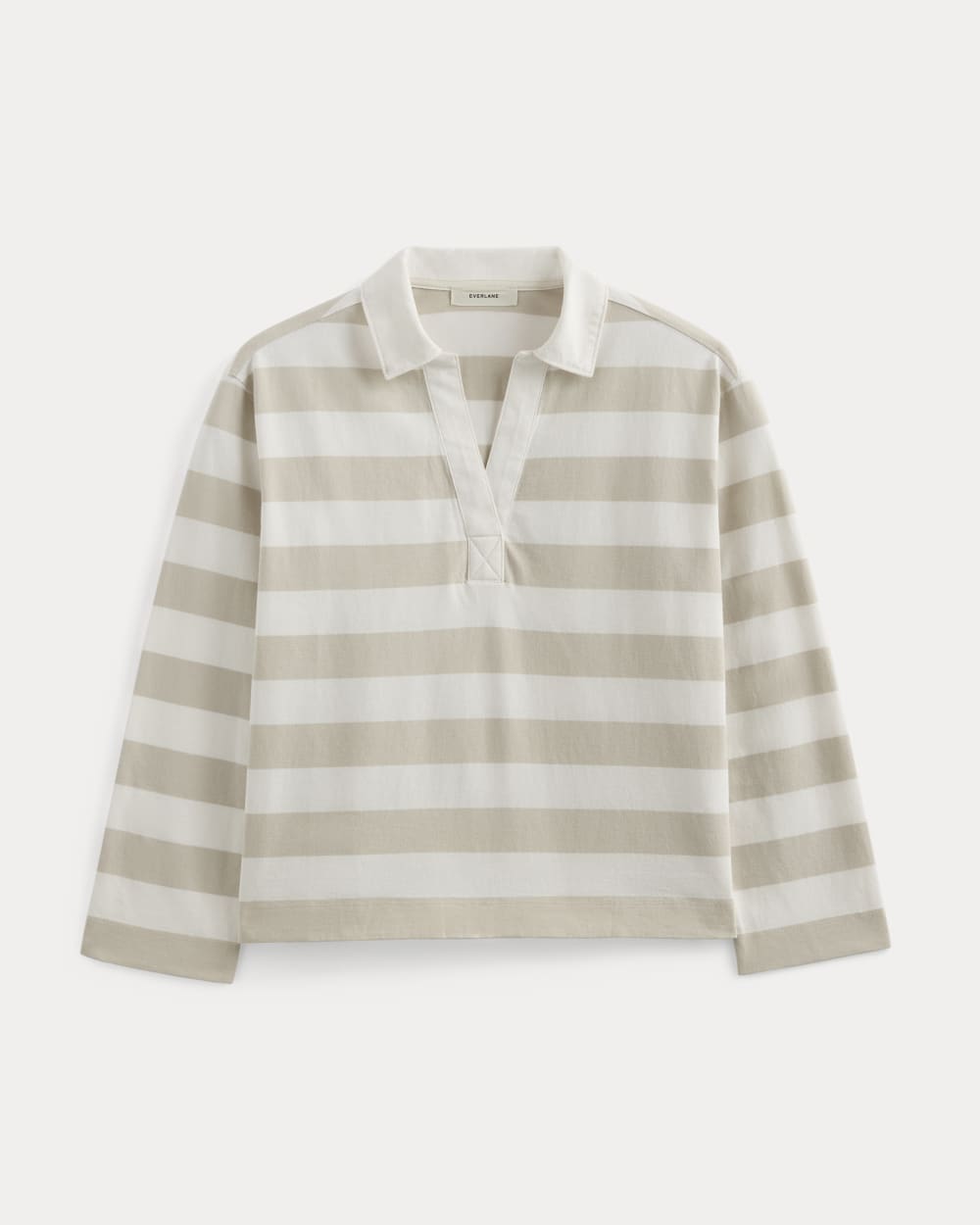 The Mariner Rugby Top in Peyote / Bone — alternate view