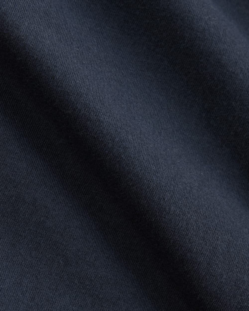 The Box-Cut Tee in Essential Cotton in Navy — detail view