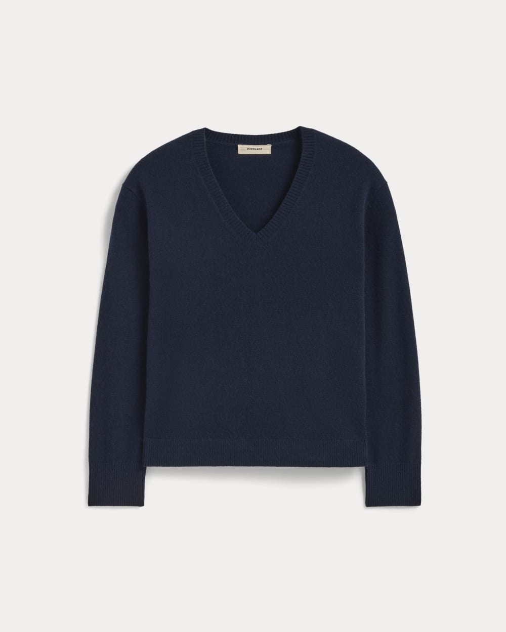 The Classic V in Cashmere in Navy — alternate view