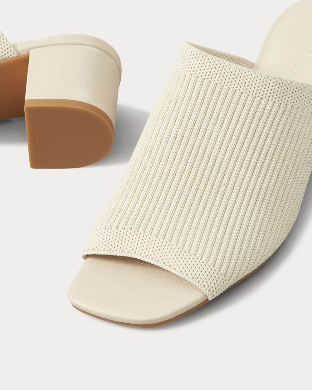 The Glove Mule in ReKnit in Bone — detail view