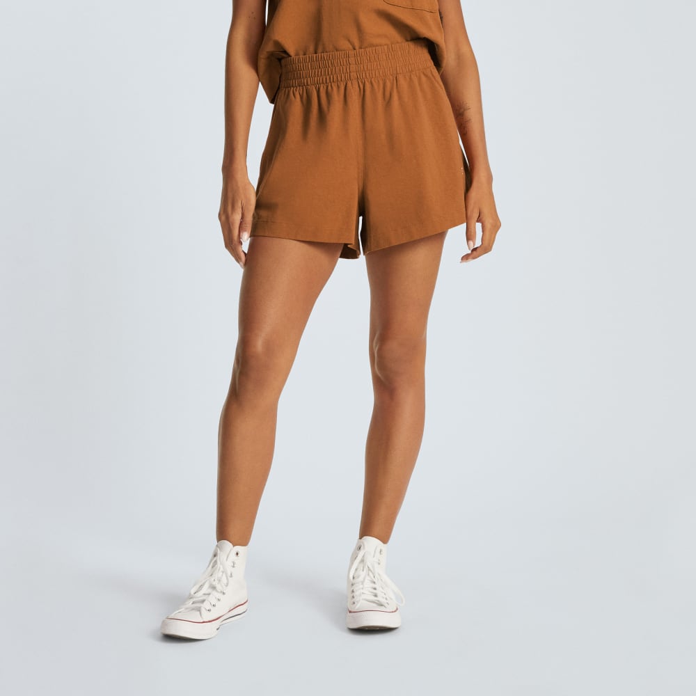 The Retro Jersey Short in Tawny Brown — alternate view