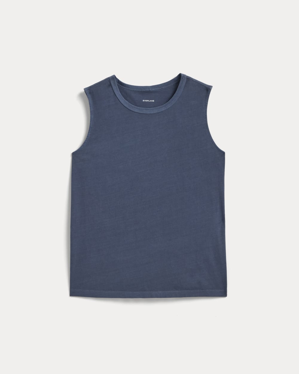 The Boyfriend Tank in Essential Cotton in Navy — alternate view